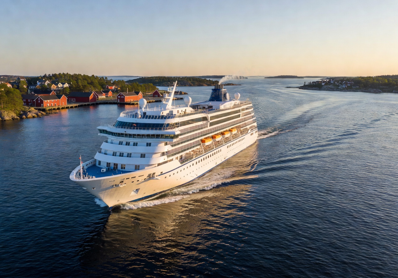 Lake Saimaa cruise at sunset