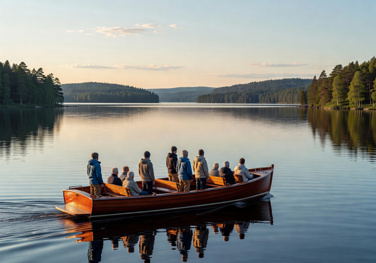 Lake cruise on Finnish lake