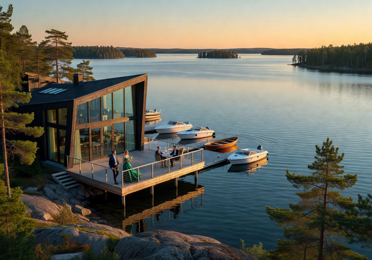 Lake Serenity Casino Retreat lakeside on Lake Saimaa Savonlinna