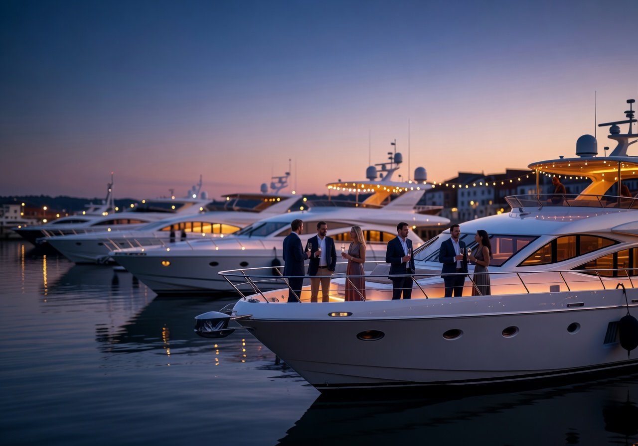 Marina yacht evening experience
