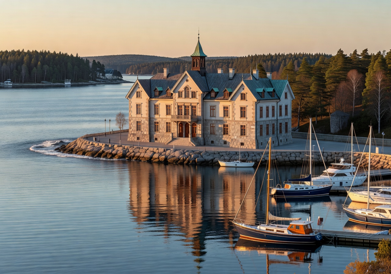 Nordic Marina Palace harbour view in Mariehamn Åland
