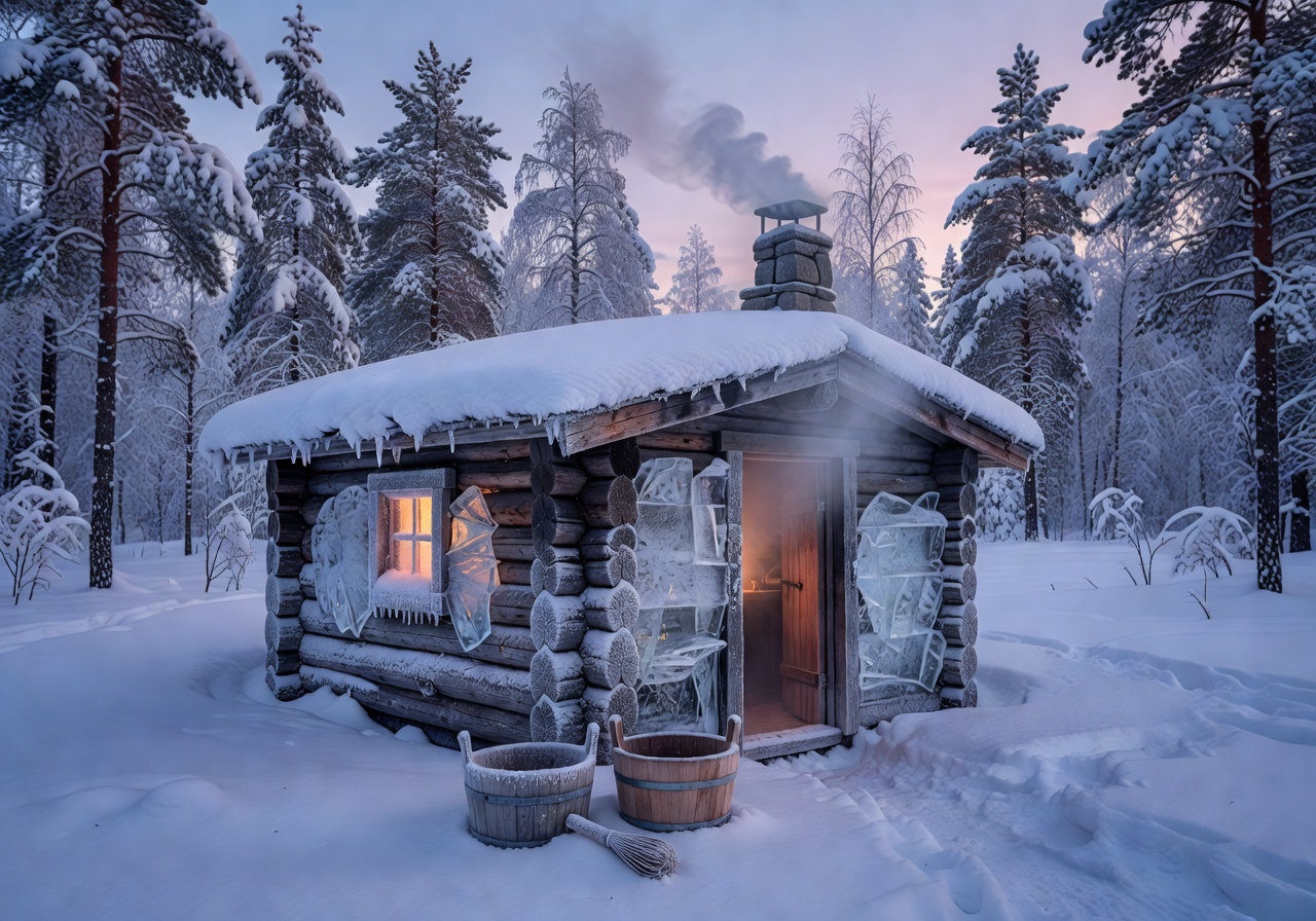 Traditional Finnish ice sauna